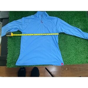 Gill UV Tec Womens Light Blue Quarter Zip Long Sleeve Performance Top Size 14